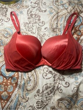 Victoria's Secret Red Satin Push-Up Bra